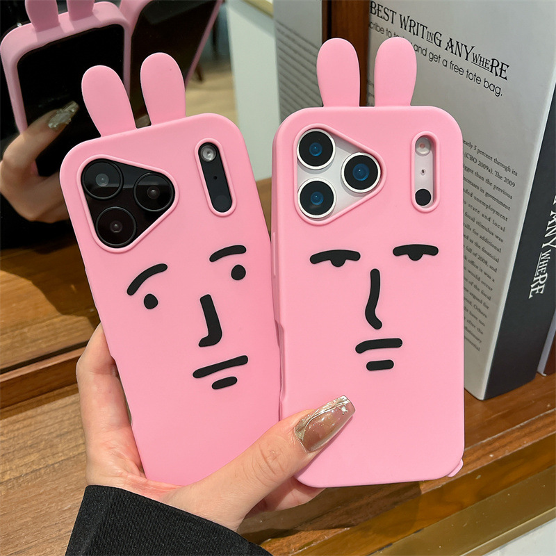 Phone Cases Funny - Kawaii 3D Divertente Cartone Animato Rosa