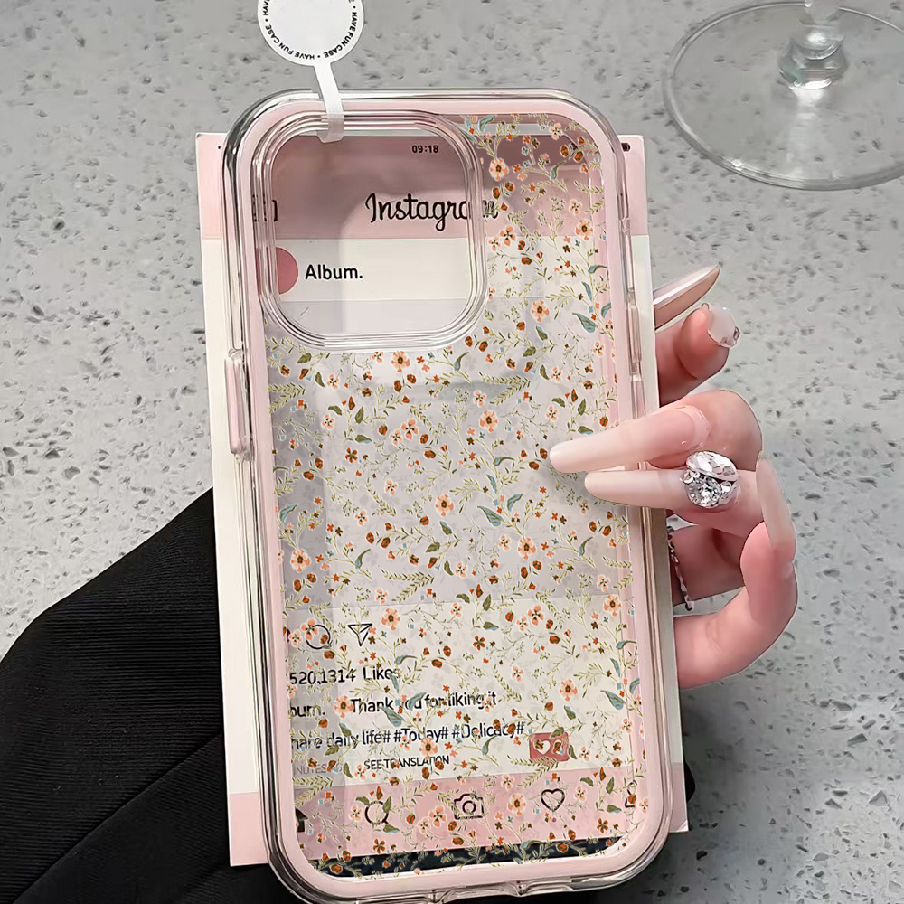 Phone Cases Xr Iphone - Custodia Trasparente con Fiori Selvatici per